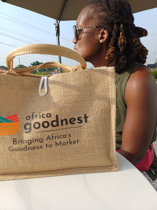 Burlap Carrying Tote